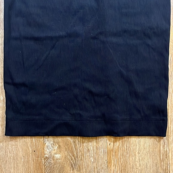 Everlane The Ribbed Tank Dress Black Women's Size Large Midi Organic Cotton EUC - Picture 5 of 12